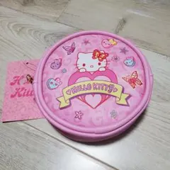【ギャルキティ】ハローキティ ラウンドポーチ ピンク ヒョウ柄