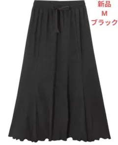新品 ワークマン フレアスカート ウエストゴムブラック 黒 Mのサムネイル