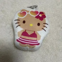 ハローキティ　日焼け　クッションキーホルダー