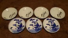 고이마리 이마리 중접시 7치수 접시 단선의 그림 2종 7객