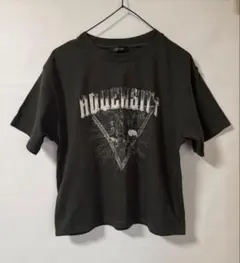 半袖 Tシャツ チャコールグレー ロゴプリント Y2K