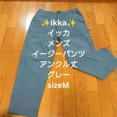 ✨ikka✨イッカ メンズ イージーパンツ アンクル丈 グレー sizeMのサムネイル
