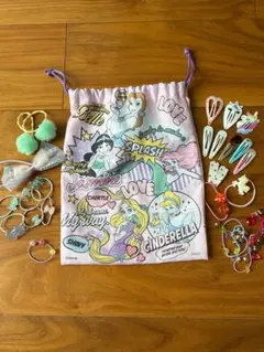 ヘアゴムセット ※プリンセス巾着付き※