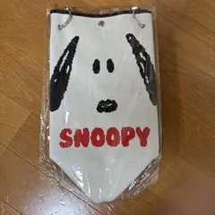 PEANUTSのニットミニバッグ　白