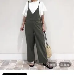 サロペット　カーキ