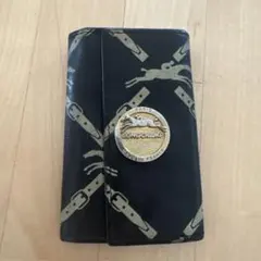 ロンシャン キーケース ブラックレザー 4連キーリング