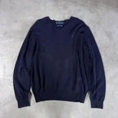 Polo by Ralph Lauren Vネック コットンニット ネイビーのサムネイル