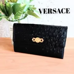 ☆新品 同様☆ジャンニヴェルサーチ☆長財布☆本革☆ブラック VERSACE ヴェルサーチ 財布 メンズ 長財布 メドゥーサ レザー
