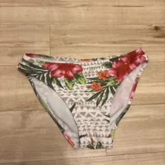 花柄ビキニ下部 ホワイト ピンク