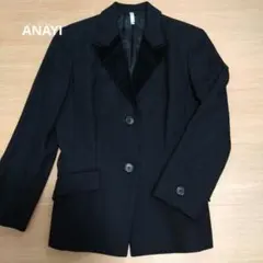 ANAYIベルベット襟テーラードジャケット☆美品