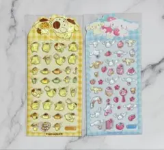 新品　2枚セット シナモン　ポムポムプリン ウォーターインボンドロ　立体　シール