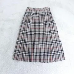 極美品】Burberrys バーバリー ノバチェック プリーツスカート ウール