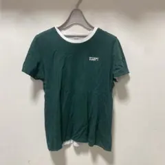 STUSSY ロゴ入り Tシャツ ダークグリーン/ホワイトのサムネイル
