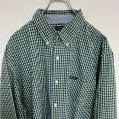 CHAPS チェックシャツ　グリーン　XL 古着　ボタンダウン