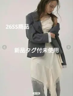 実物写真掲載 SNIDEL レーストリムサテンキャミTOPのサムネイル