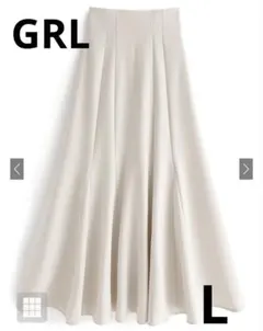 GRL グレイル　ハイウエストロングフレアスカート[gc190] アイボリー　L