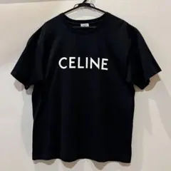 CELINE セリーヌ ロゴプリント Tシャツ ブラック 黒　XLのサムネイル