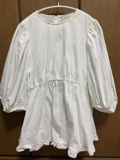 ユナイテッドアローズ　ブラウス　フリル　ホワイト