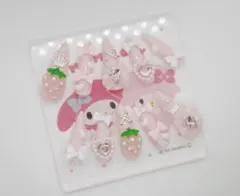 ♡ ネイルチップ 現品 量産型 地雷 平成女児 ピンク リボン ハート ♡