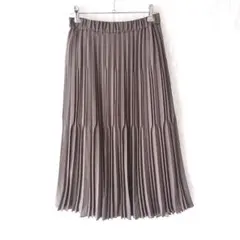 SOEJUプリーツスカート/KHAKI BROWN/85cm 新作入荷】待望の短め丈が追加。小柄さんにおすすめのプリーツスカート