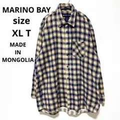 ヴィンテージ MARINO BAY チェック柄ネルシャツ XLトール大きいサイズ