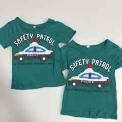 パトカーTシャツ 100cm 双子2枚セット