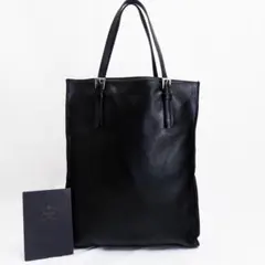 超美品 PRADA プラダ レザー バッグ トートバッグ 黒 ユニセックス