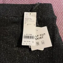 【新品未使用】GLOBAL WORK セルフCUTリブIラインスカート