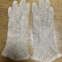 レース手袋 花モチーフ付き　新品未使用