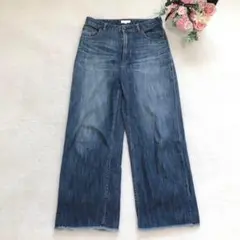 アースミュージック＆エコロジー デニムワイドパンツ ジーンズ カジュアル ボトム