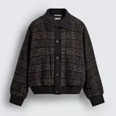 ZARA リブ切り替えジャケット