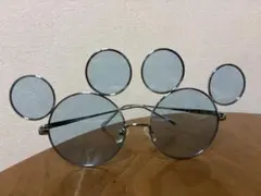 ミッキー型サングラス 青色レンズ