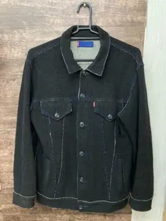 【古着】Levi's ブラック 切っぱなしデニムジャケット