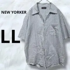 New Yorker kazzoc シャツ　ブラウス　ワッフル生地　ストライプのサムネイル
