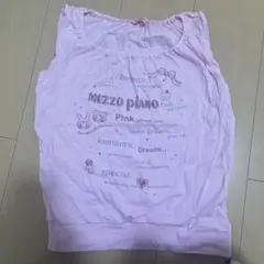 MEZZO PIANO ピンク ノースリーブ タンクトップ M (150)