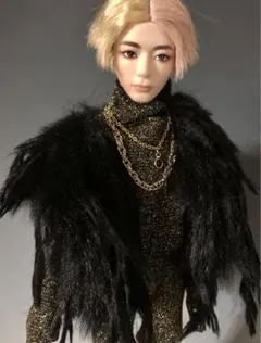 BTSドール服　＊羽根風ファーベスト＊