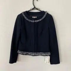 YUKI TORII ネイビー ノーカラージャケット 新品タグ付き