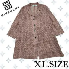 h1〚GIVENCHY〛シルク混薄手夏用テーラードジャケット ピンク XLサイズのサムネイル