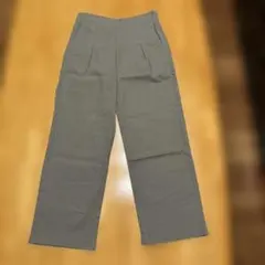 SENSE OF PLACE グレー ワイドパンツ センタープリーツ