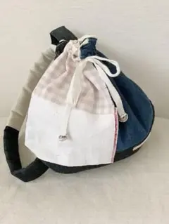 子供用 リュック リネン パッチワーク ハンドメイド