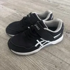 asics ブラック スニーカー マジックテープ付き