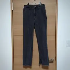 GLOBAL WORK ダークグレー スリット入りデニムパンツ Mサイズ