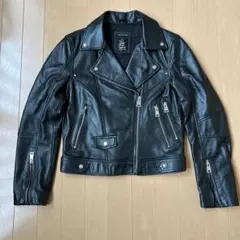 本革 羊革 ZARA ライダース ジャケット ラムレザー