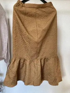 マスタード　裾フレアスカート850→550セール中