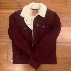 us規格　Levi's ボア襟付きジャケット S バーガンディ