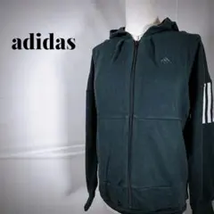adidas スリーストライプス フルジップパーカー M スウェット