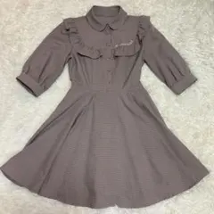 Secret Honey チェック柄 フリルワンピースのサムネイル