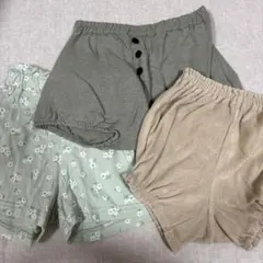 ベビーショートパンツ3点セット　かぼちゃパンツ　ブルマ