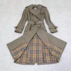 バーバリー　トレンチコート　ベージュ　ノバチェック　7AB2