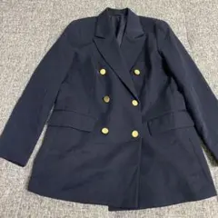 美品　ジーユー　ジャケット紺ブレ　金ボタン　ダブルＭ